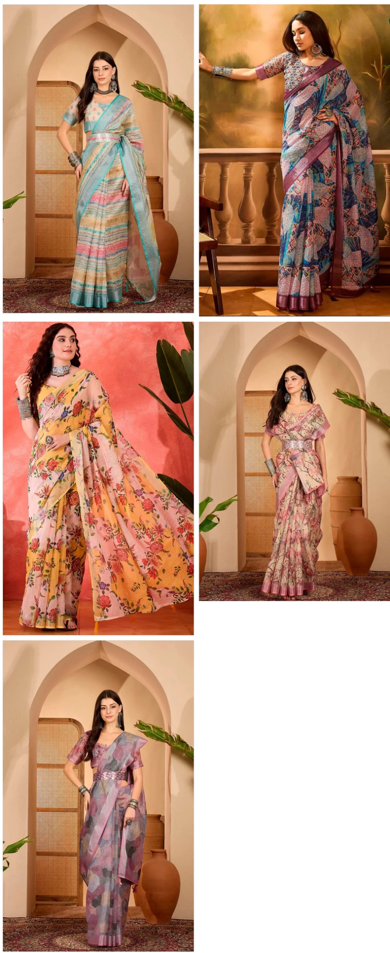 Scgt Sringar A Linen Woven Handloom Saree Collection 4