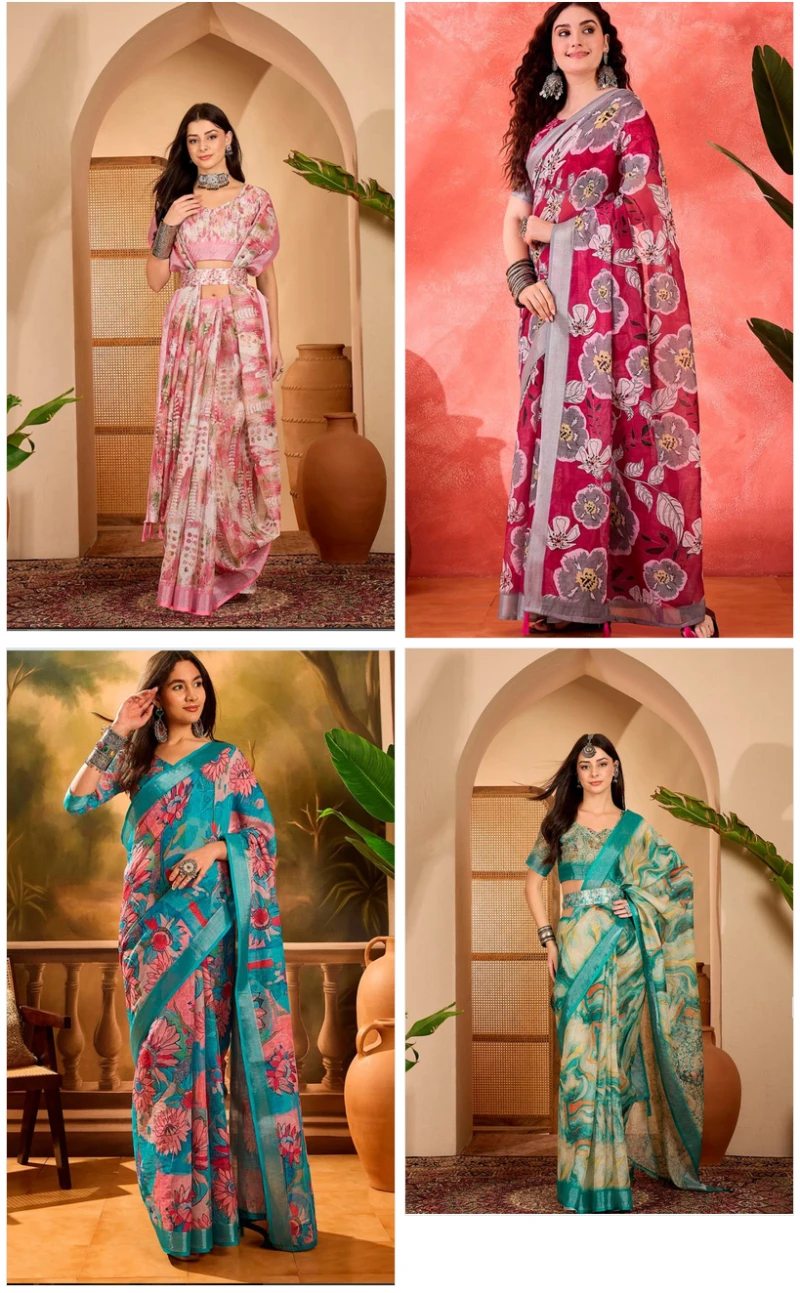 Scgt Sringar A Linen Woven Handloom Saree Collection 5