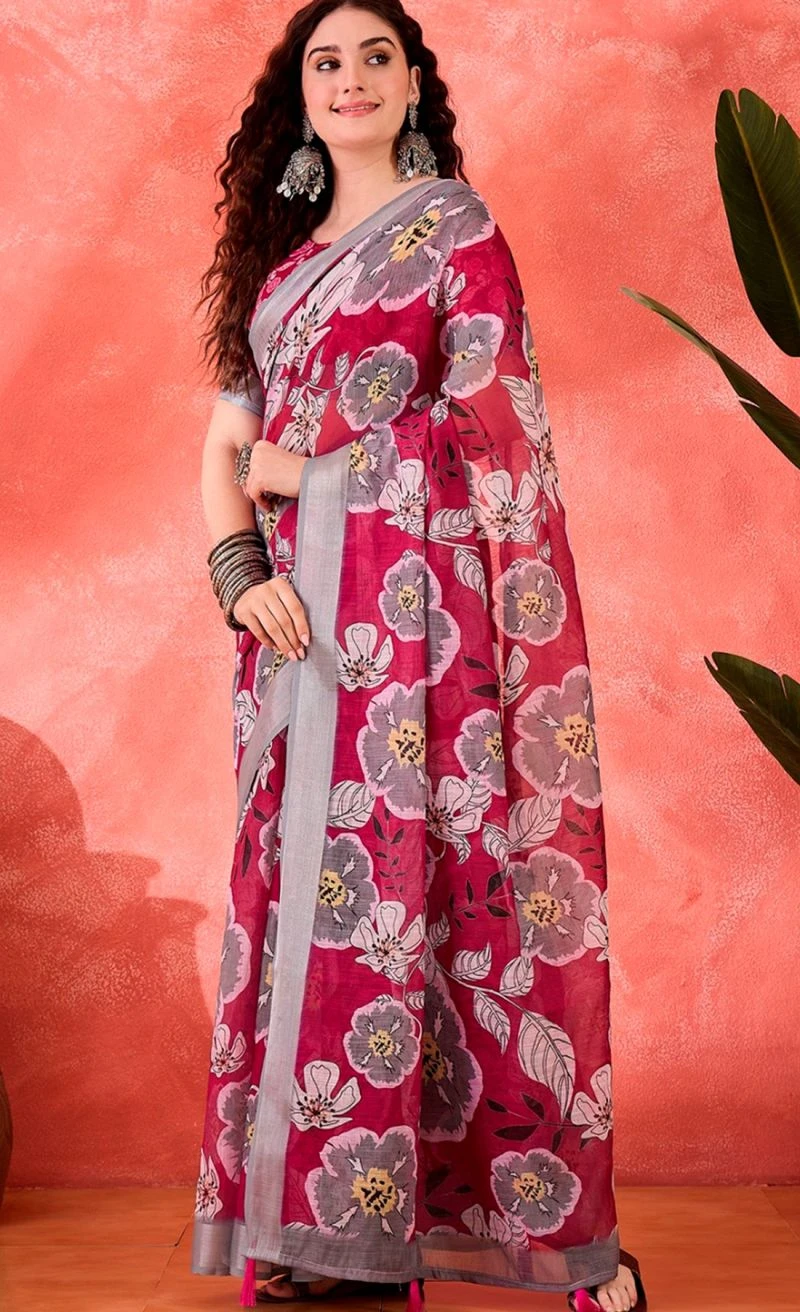 Scgt Sringar A Linen Woven Handloom Saree Collection 6