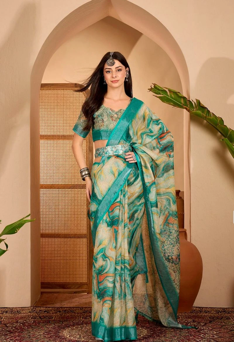 Scgt Sringar A Linen Woven Handloom Saree Collection 8