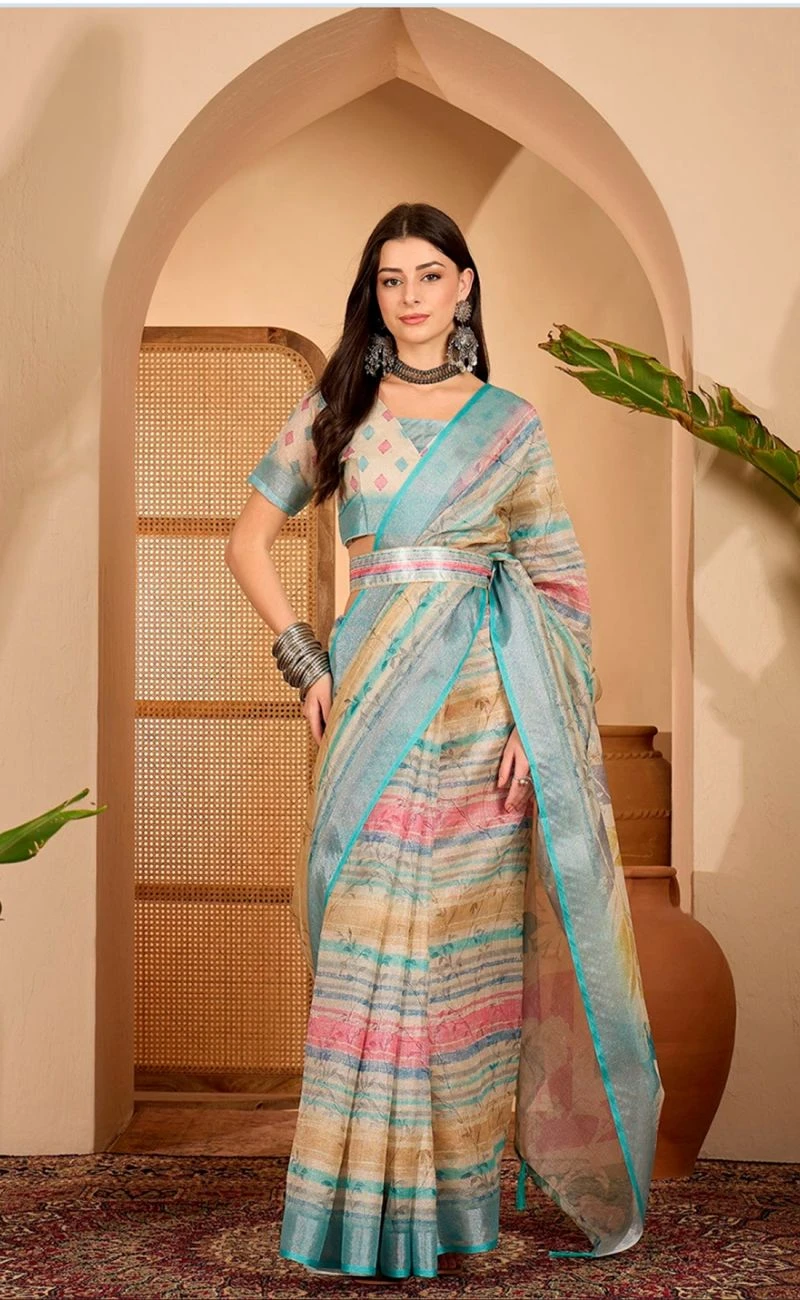 Scgt Sringar A Linen Woven Handloom Saree Collection 9