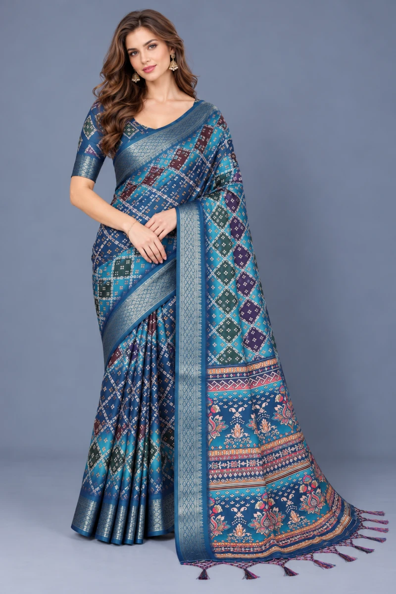 Schc Bandhej Cotton Silk Bandhej Saree Collection 2