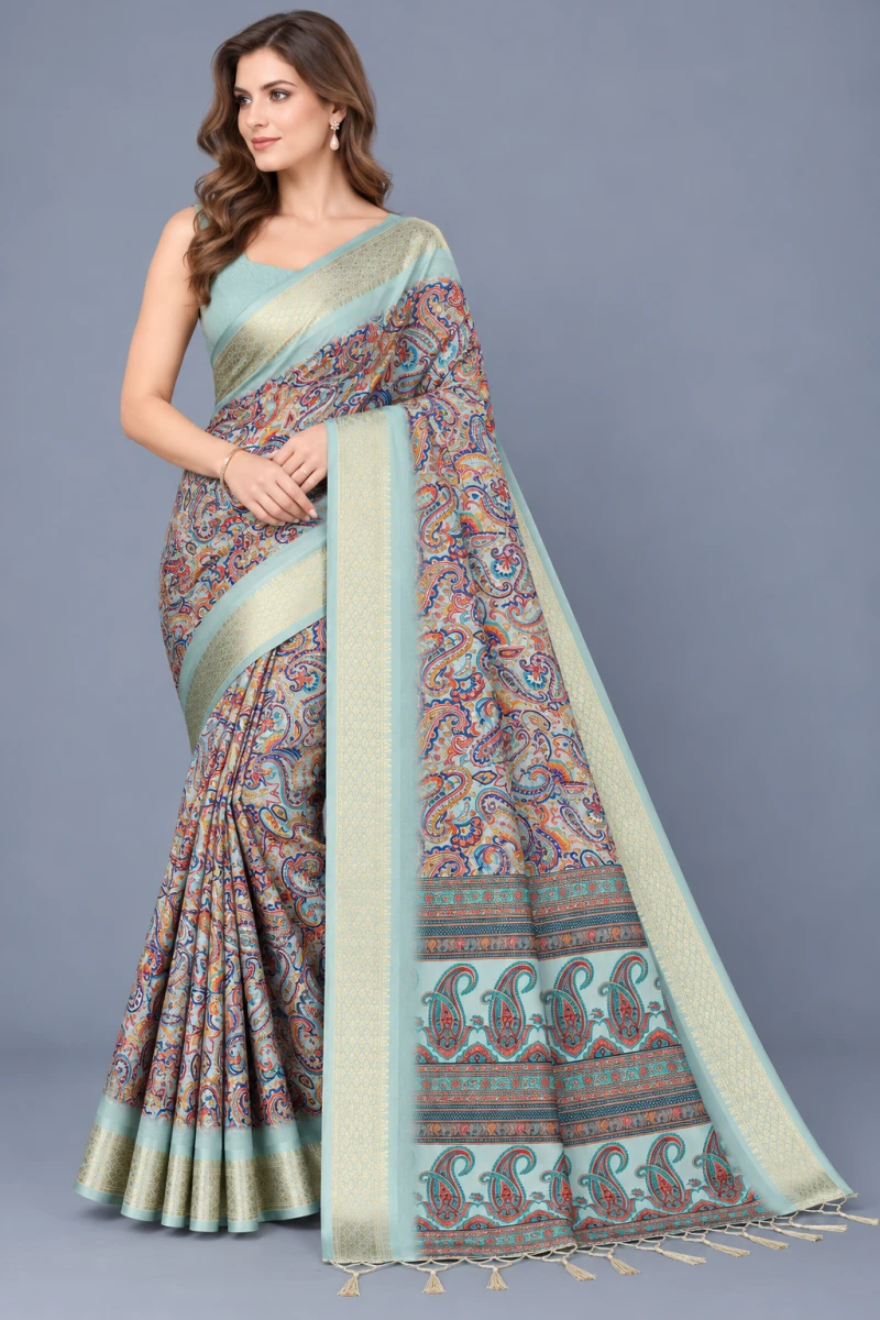 Schc Mokshali A Cotton Silk Kalamkari Printed Saree Collection 4