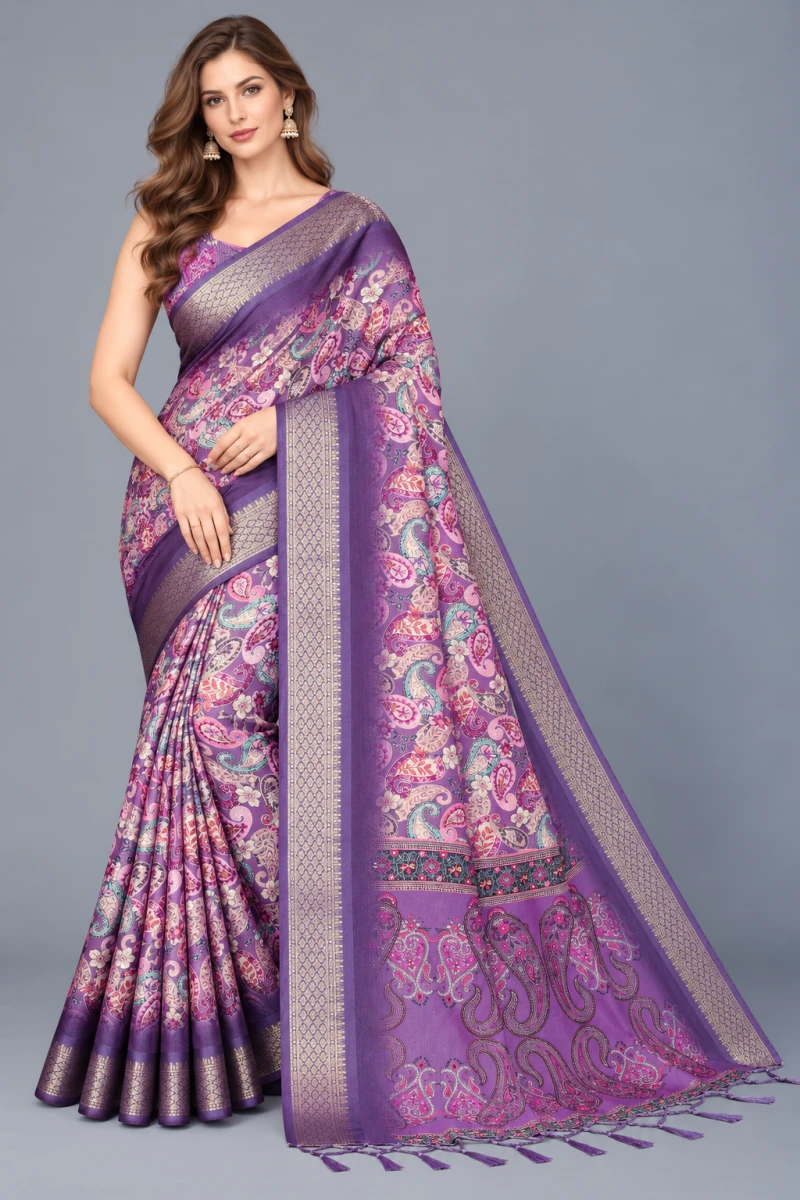 Schc Mokshali A Cotton Silk Kalamkari Printed Saree Collection 6