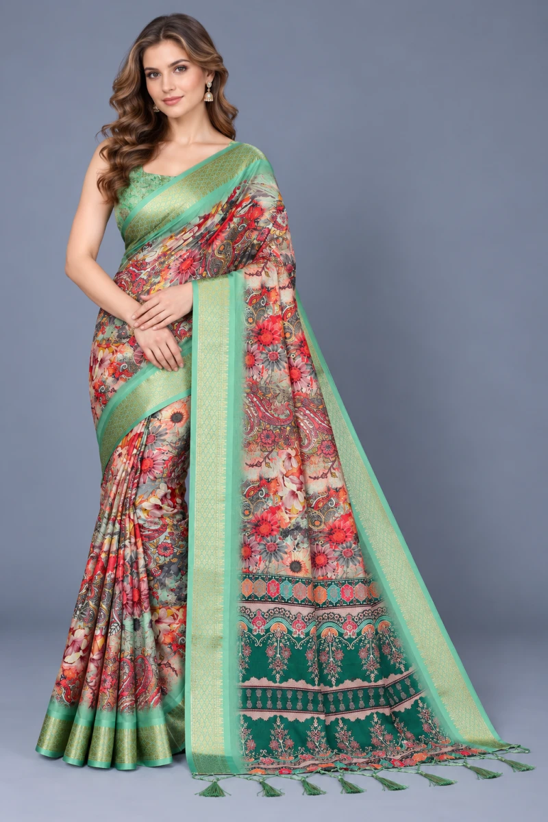 Schc Mokshali B Cotton Silk Floral Saree Collection 5