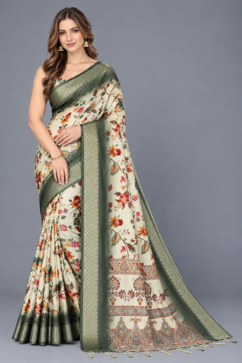 Schc Mokshali B Cotton Silk Floral Saree Collection 6