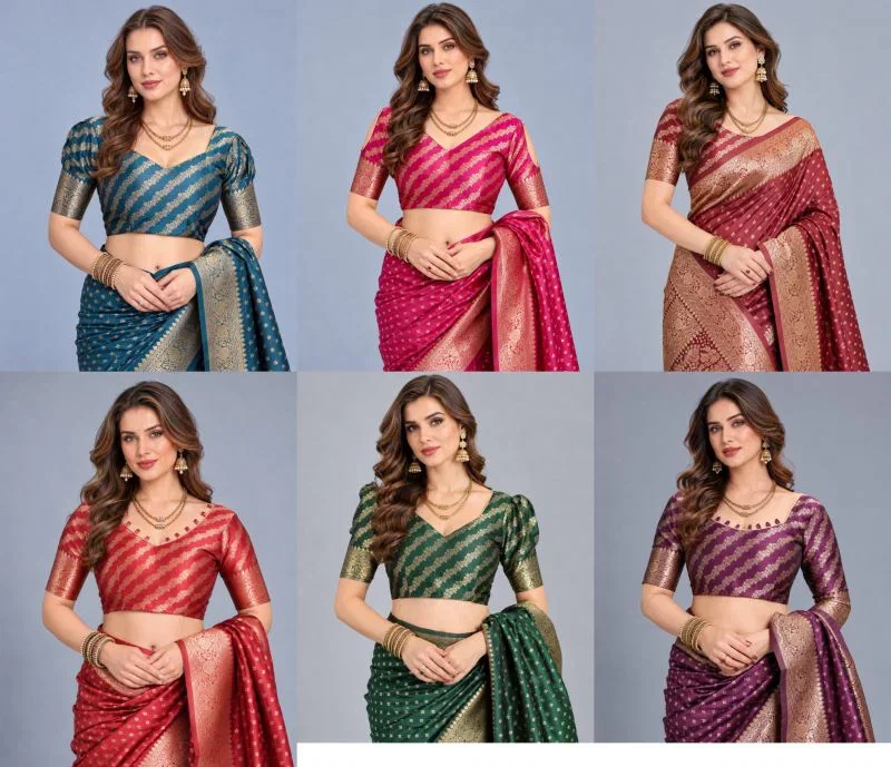 Schc Swara M Lichi Banarasi Silk Saree Collection 8