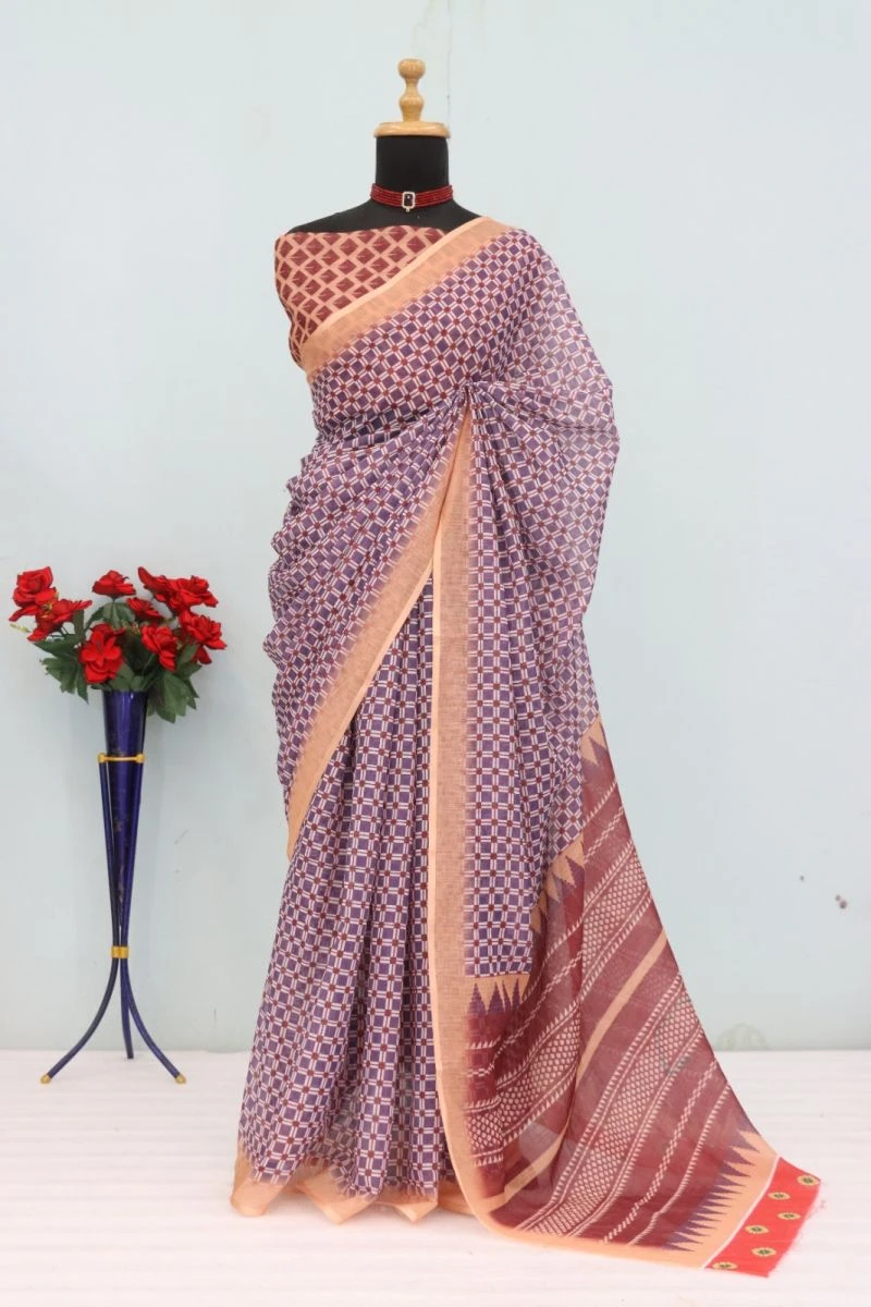 Schc Swara P Linen Handloom Office Saree Collection 11