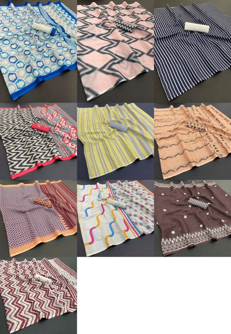 Schc Swara P Linen Handloom Office Saree Collection 4