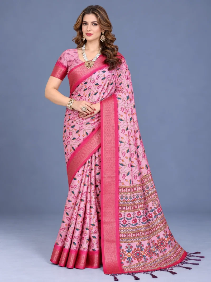 Schc Swara Q Cotton Silk Kalamkari Saree Collection 10