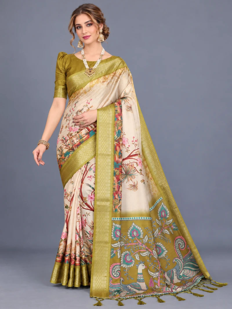 Schc Swara Q Cotton Silk Kalamkari Saree Collection 11