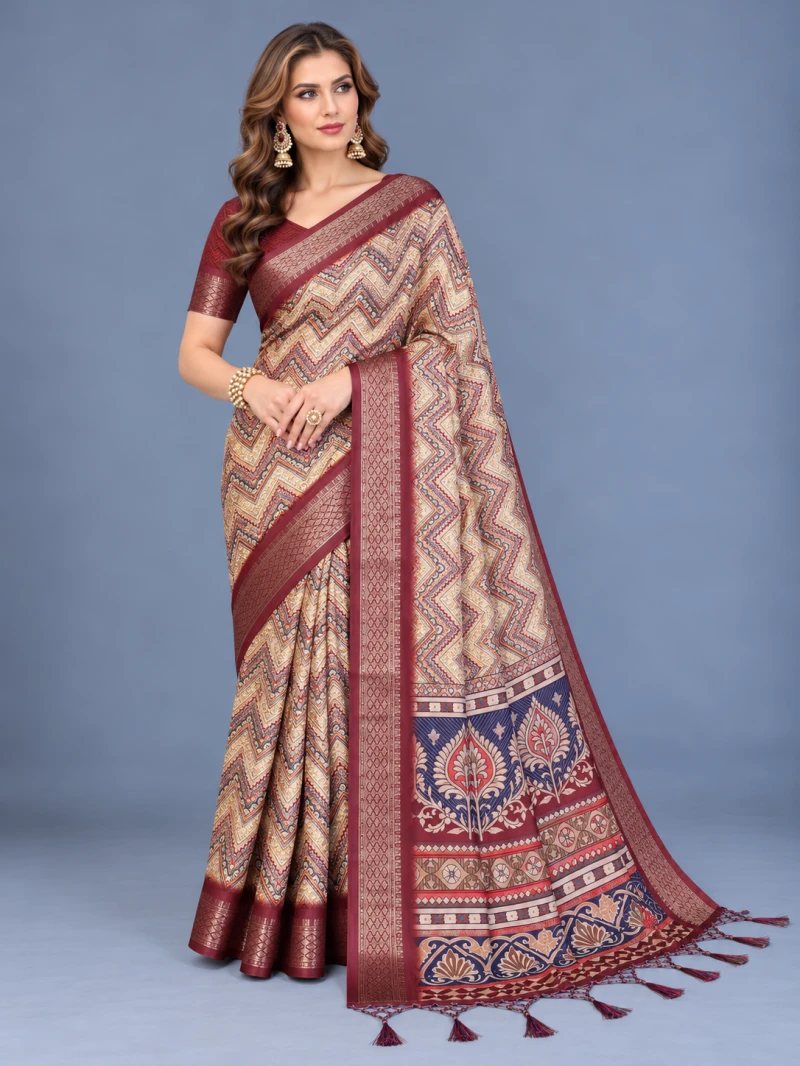 Schc Swara Q Cotton Silk Kalamkari Saree Collection 7