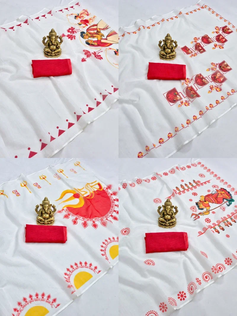 Sckr Durga Linen Festive Saree Collection 6