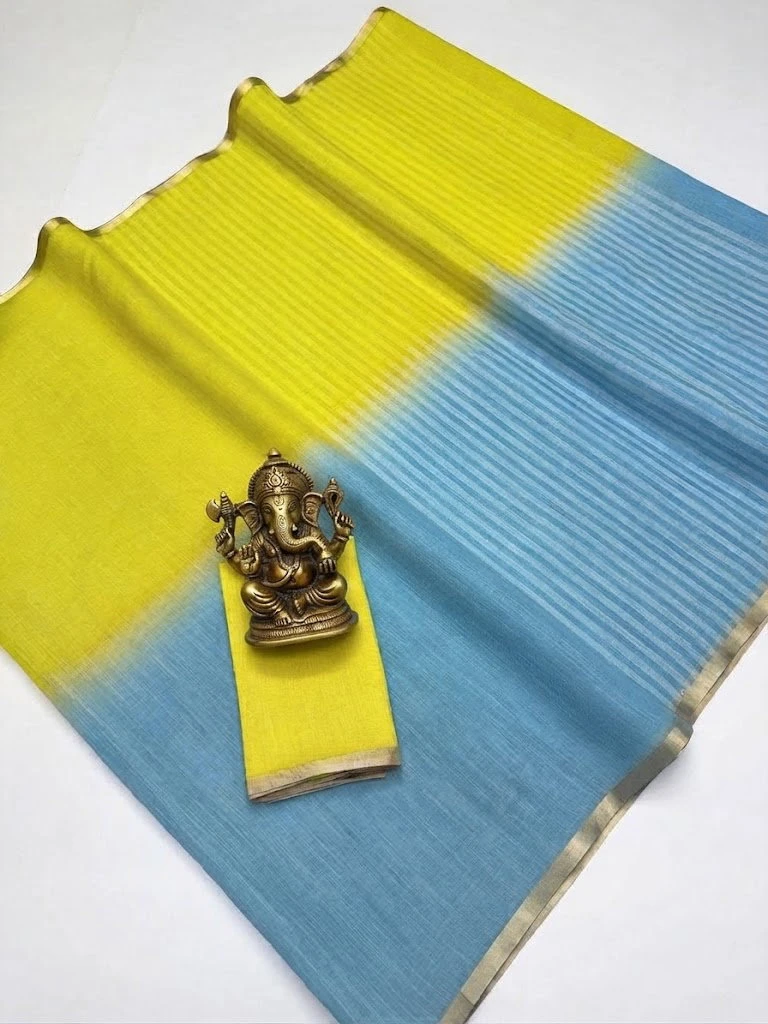 Sckr Flora D Linen Floral Printed Saree Collection 9