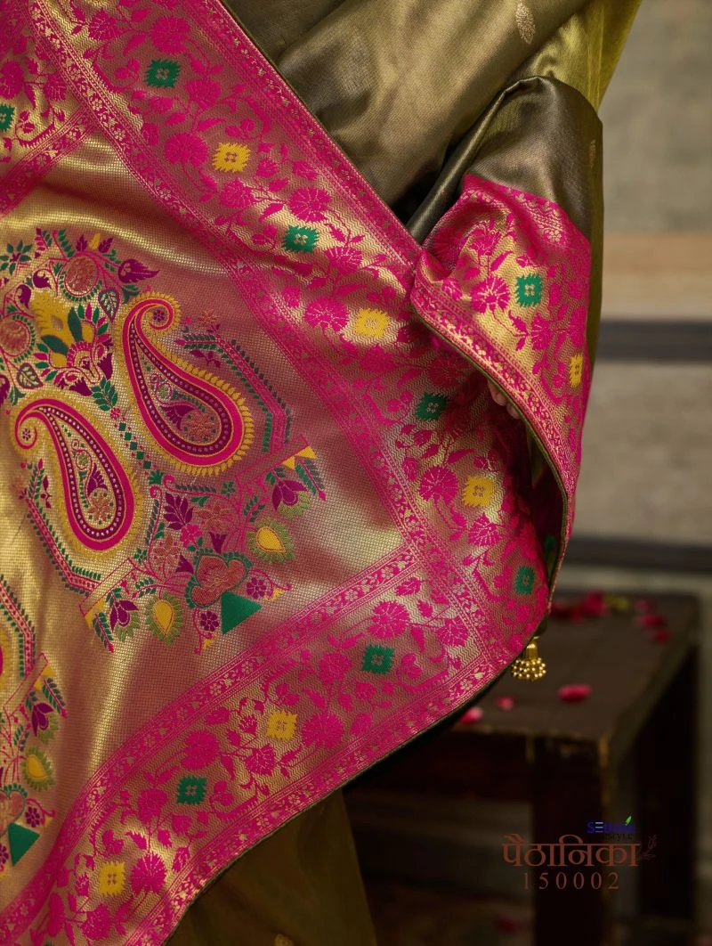 Sethnic Paithanika Tissue Paithani Silk Meenakari Work Saree Collection 10