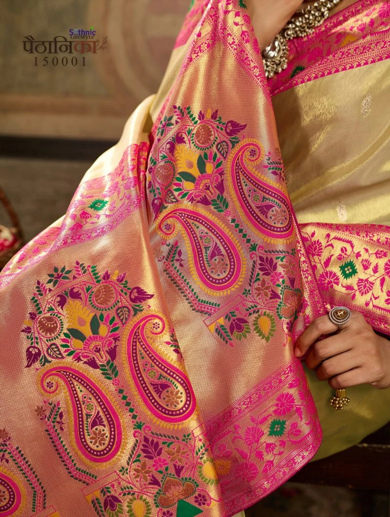 Sethnic Paithanika Tissue Paithani Silk Meenakari Work Saree Collection 12