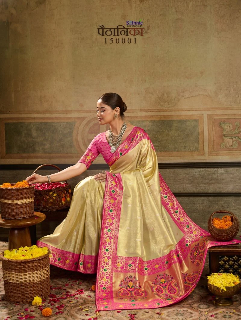 Sethnic Paithanika Tissue Paithani Silk Meenakari Work Saree Collection 2
