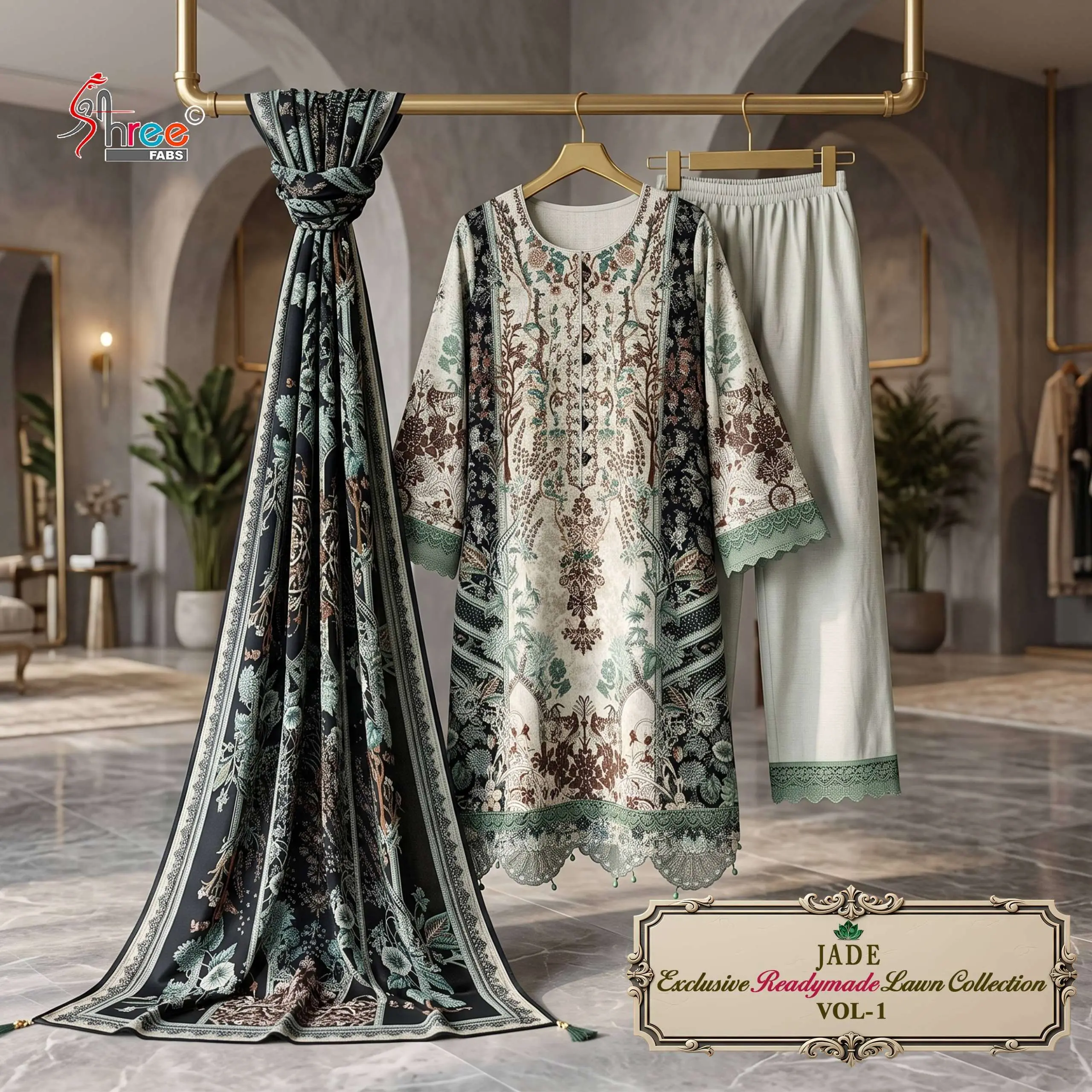 Shree Fab Jade Exclusive Lawn Ready Made Collection Vol 1 - Readymade Dress 10