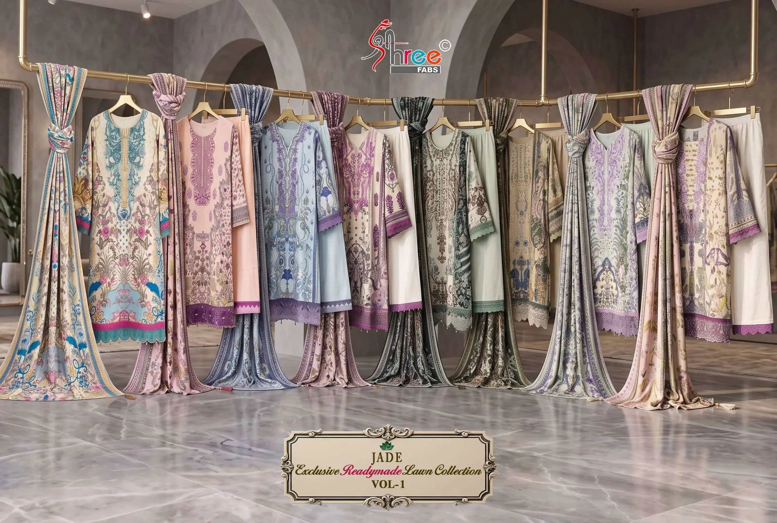 Shree Fab Jade Exclusive Lawn Ready Made Collection Vol 1 - Readymade Dress 3