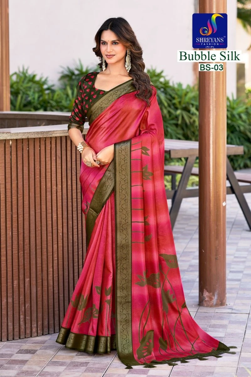 Shreyans Bubble Silk Vol 1 Cotton Silk Saree 4