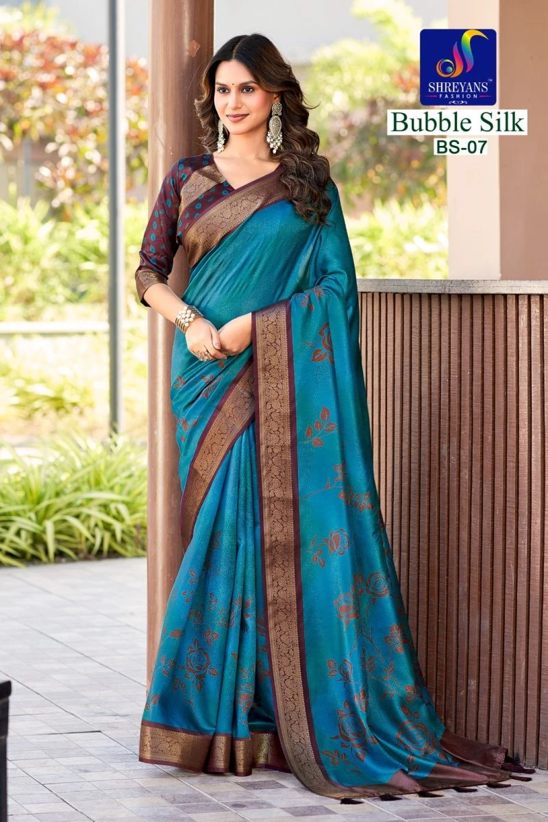 Shreyans Bubble Silk Vol 1 Cotton Silk Saree 7