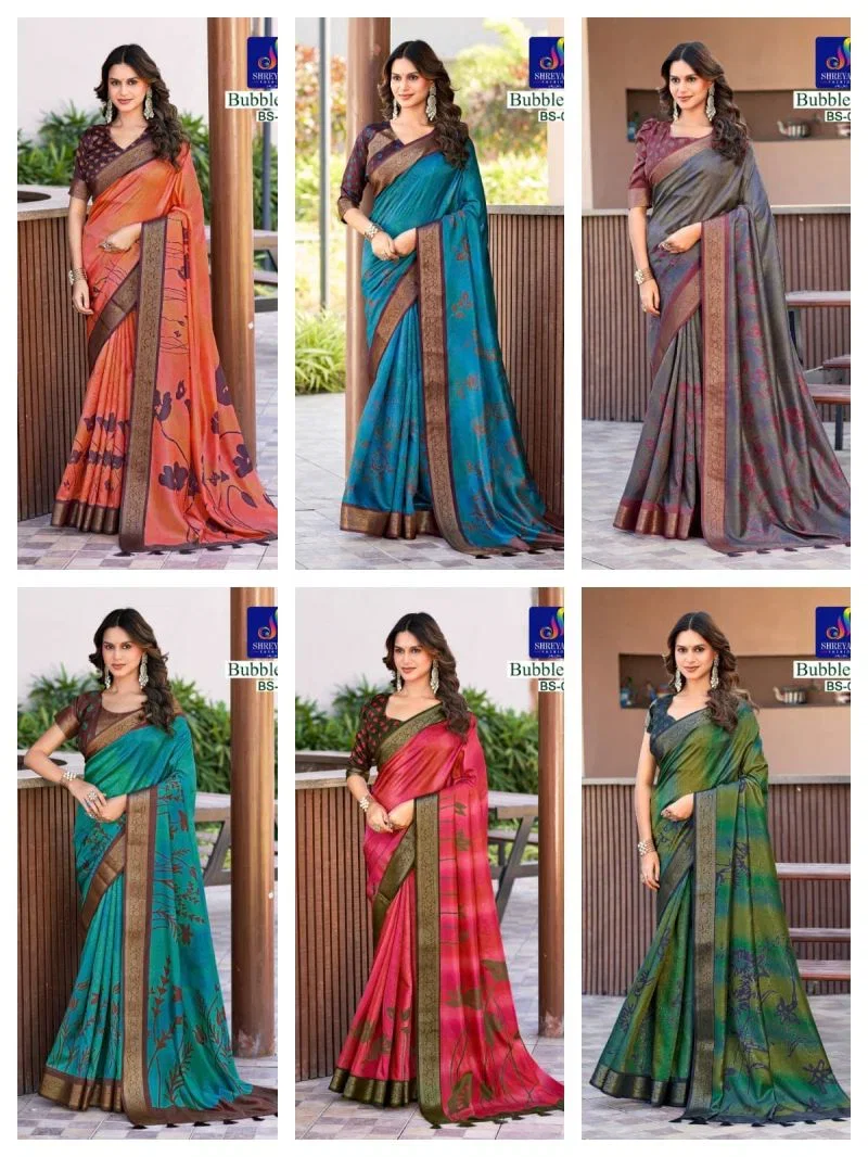 Shreyans Bubble Silk Vol 1 Cotton Silk Saree 8