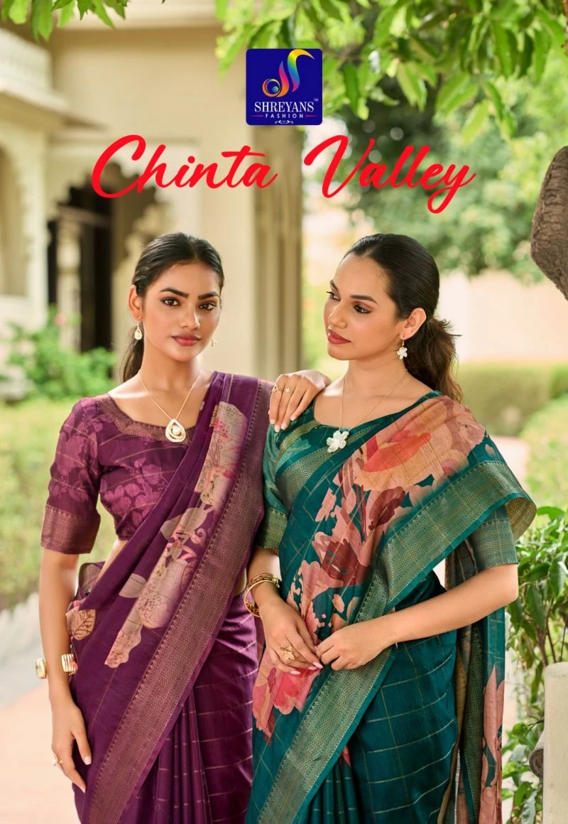 Shreyans Chinta Valley Soft Cotton Silk Printed Saree Collection 1