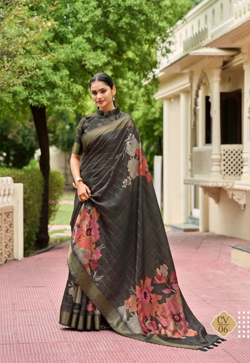 Shreyans Chinta Valley Soft Cotton Silk Printed Saree Collection 10