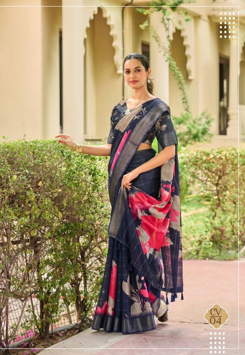 Shreyans Chinta Valley Soft Cotton Silk Printed Saree Collection 12