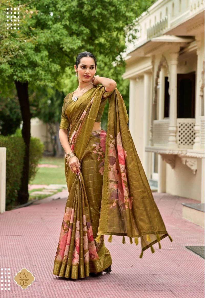 Shreyans Chinta Valley Soft Cotton Silk Printed Saree Collection 2