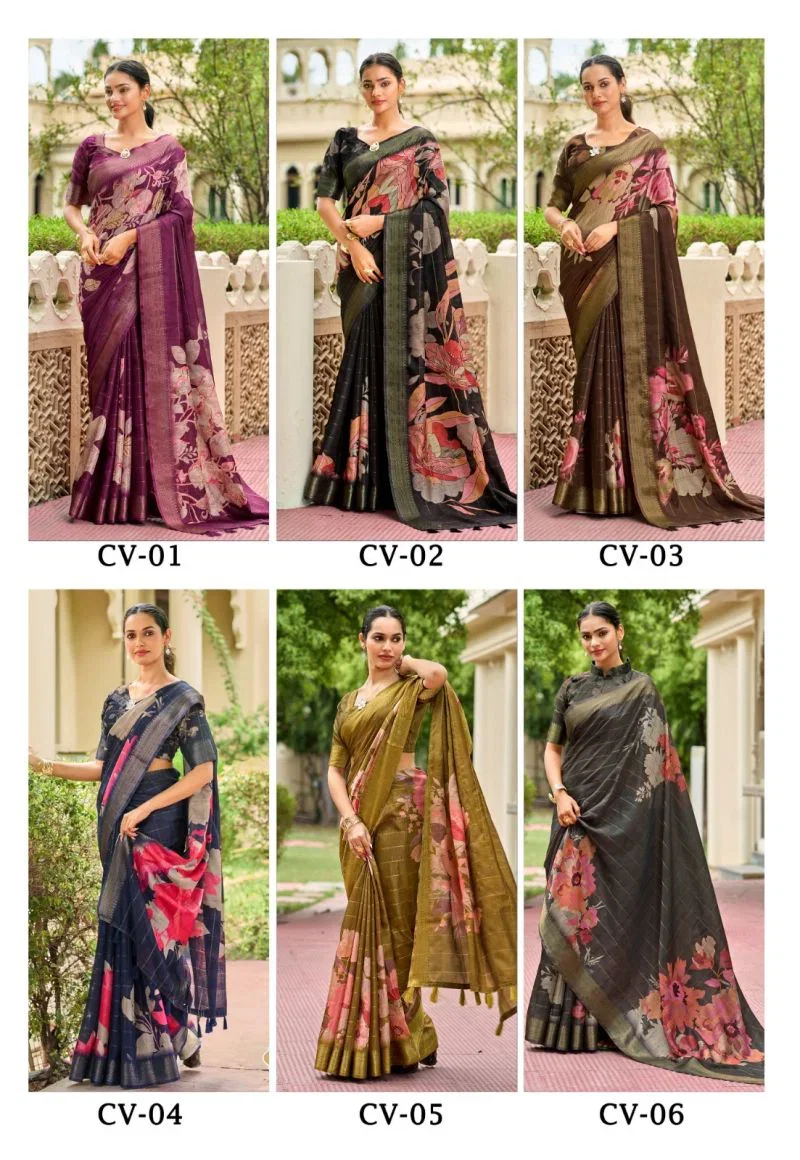 Shreyans Chinta Valley Soft Cotton Silk Printed Saree Collection 3