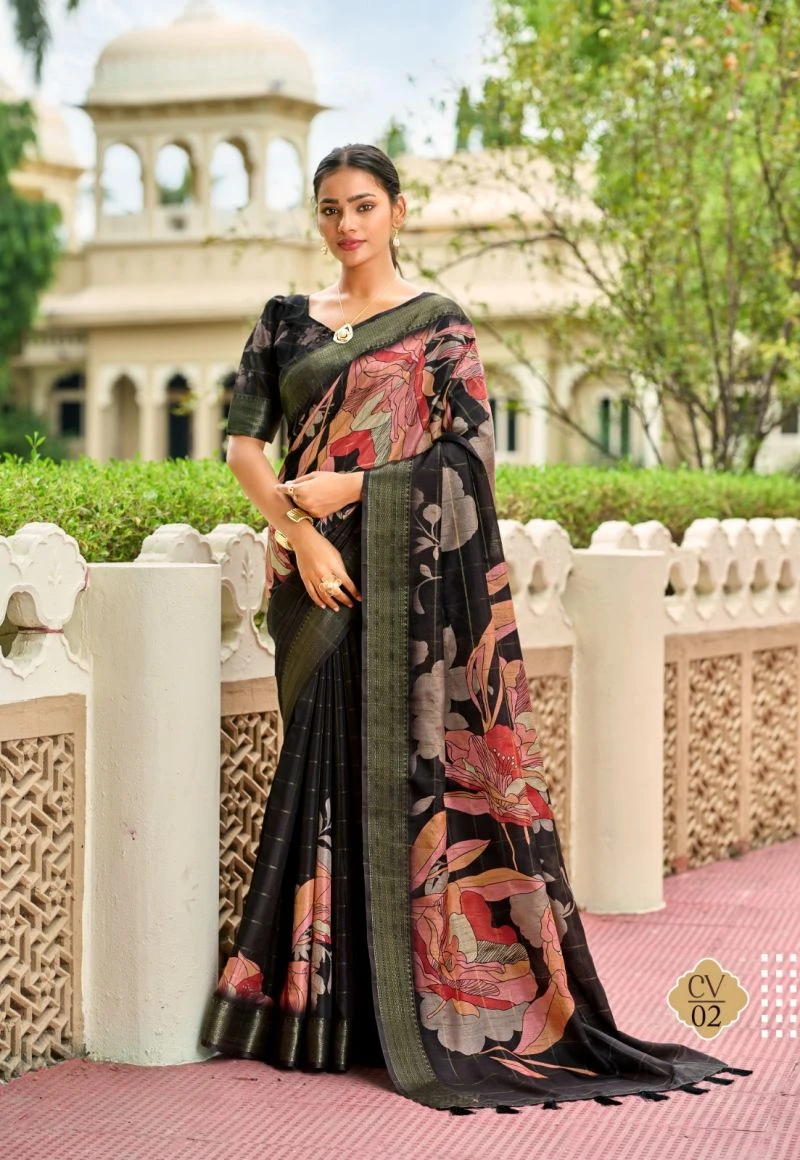 Shreyans Chinta Valley Soft Cotton Silk Printed Saree Collection 5