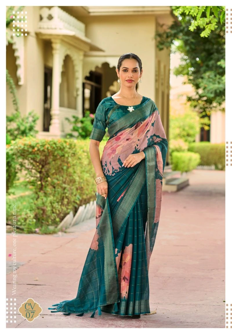 Shreyans Chinta Valley Soft Cotton Silk Printed Saree Collection 6