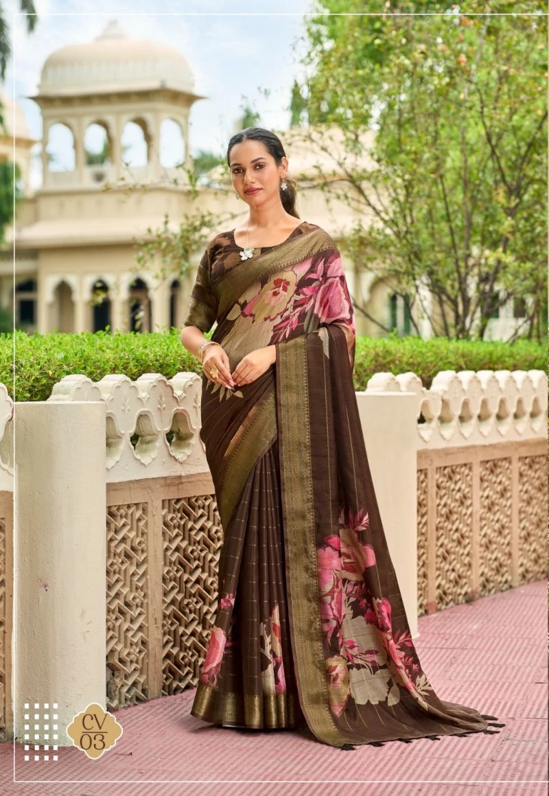 Shreyans Chinta Valley Soft Cotton Silk Printed Saree Collection 7