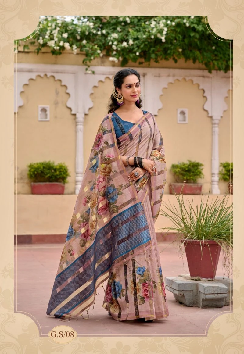 Shreyans Gasa Silk Tusser Silk Printed Saree Collection 11