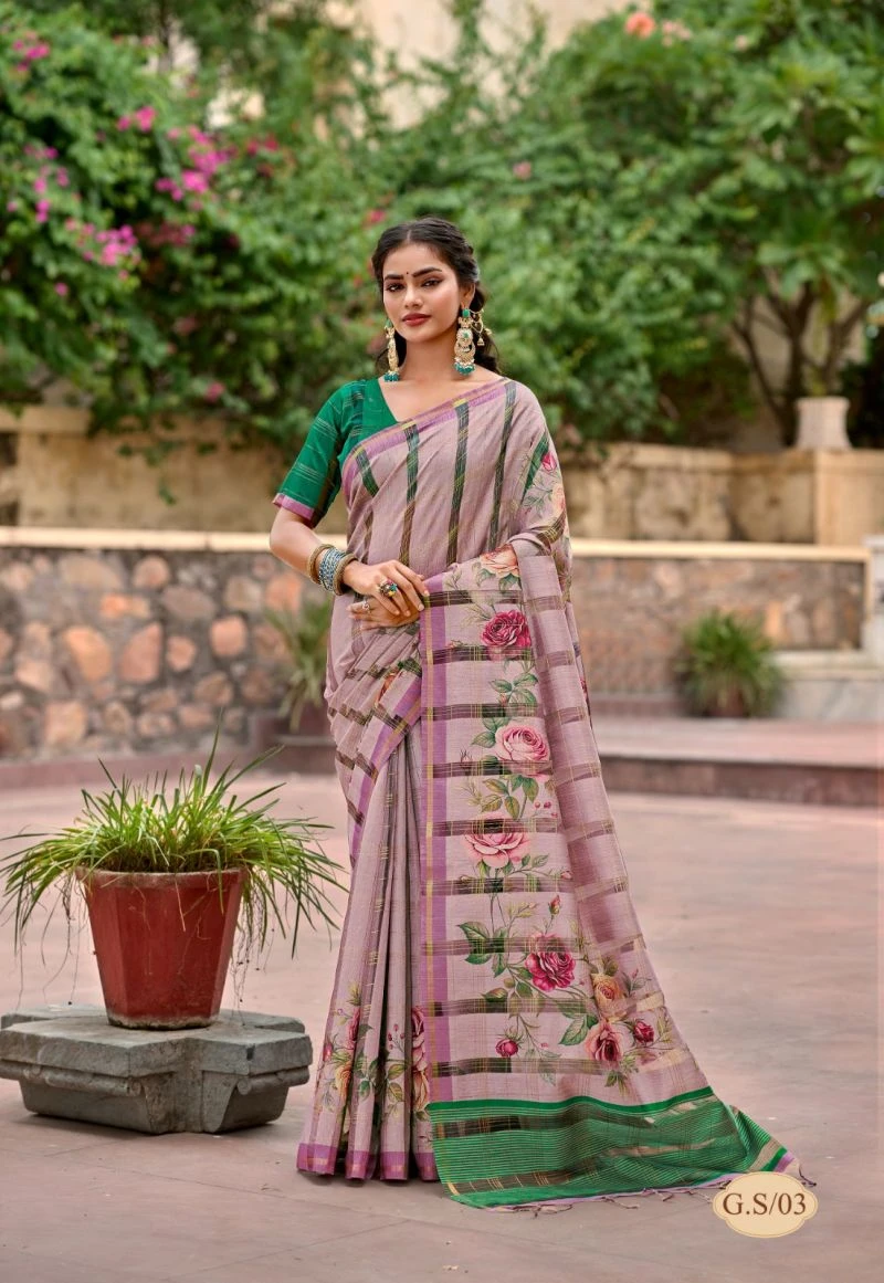 Shreyans Gasa Silk Tusser Silk Printed Saree Collection 2