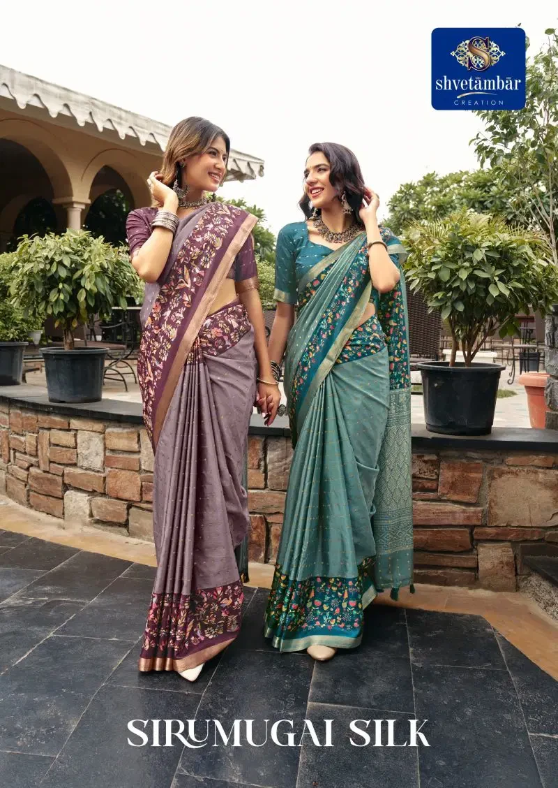 Shvetambar Sirumugai Silk Soft Silk Kalamkari Printed