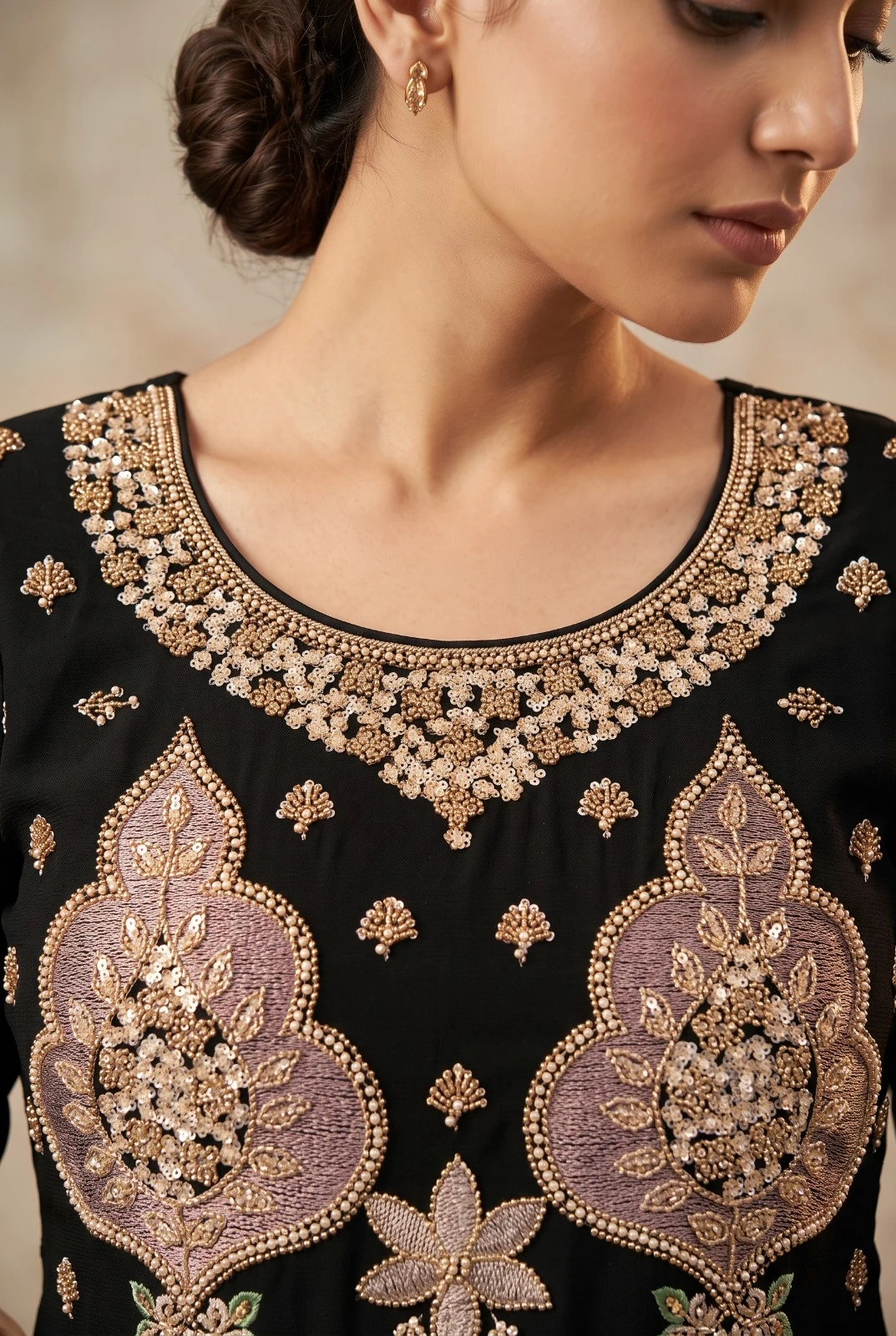 Siddhi Premium Chinon Suit With Beads Work 3