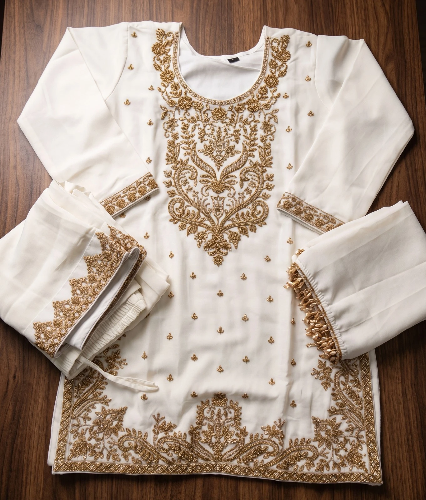 Siddhi Premium Chinon Suit With Beads Work 6