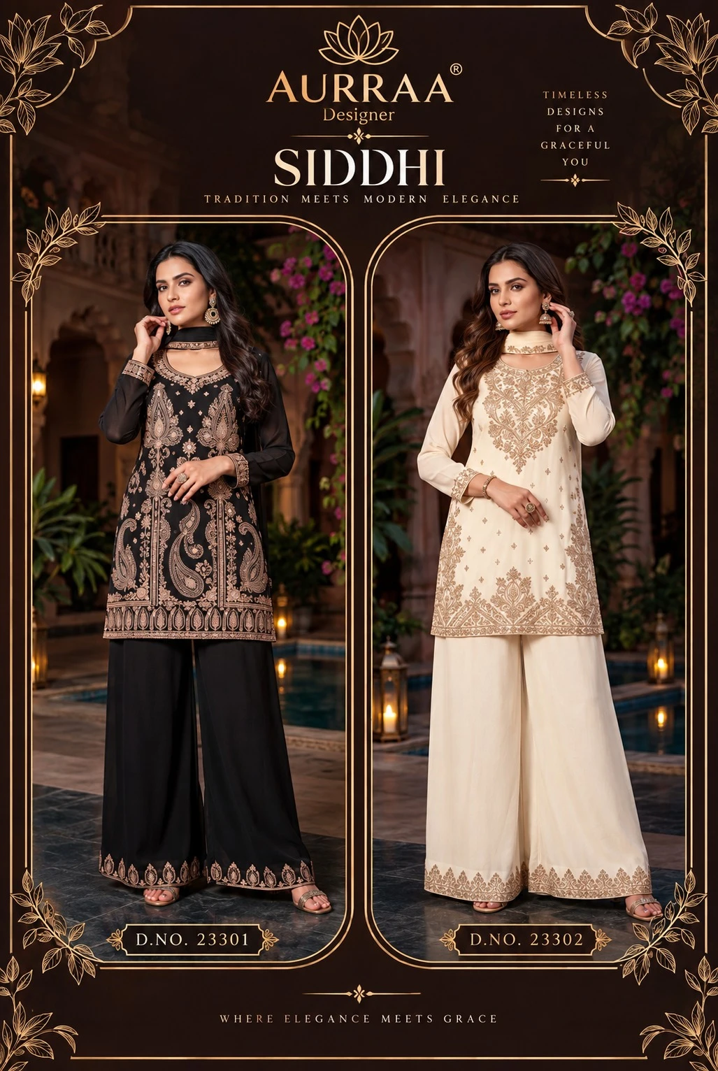 Siddhi Premium Chinon Suit With Beads Work 9