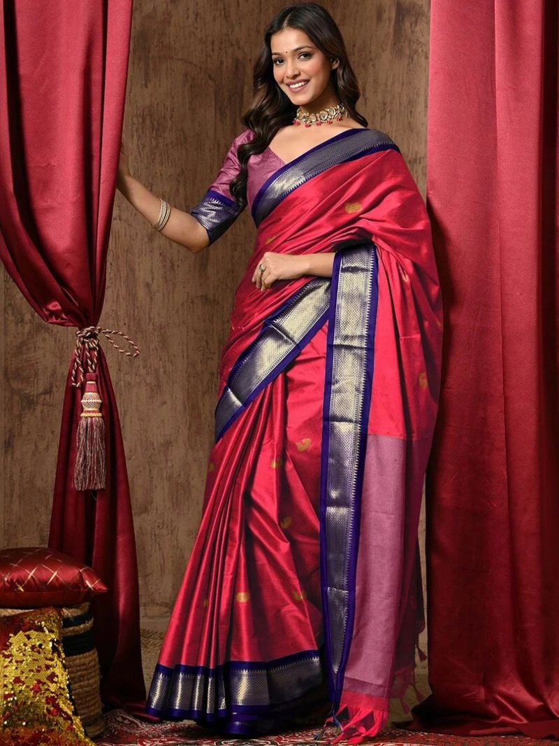 Silk Paithani Vol 2 Cotton Silk Zari Weaving Saree 10