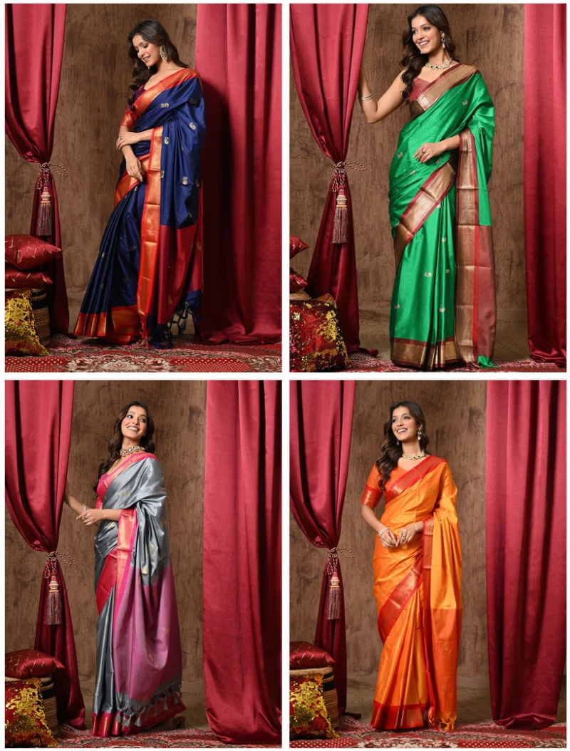Silk Paithani Vol 3 Cotton Silk Festival Saree Collection 4