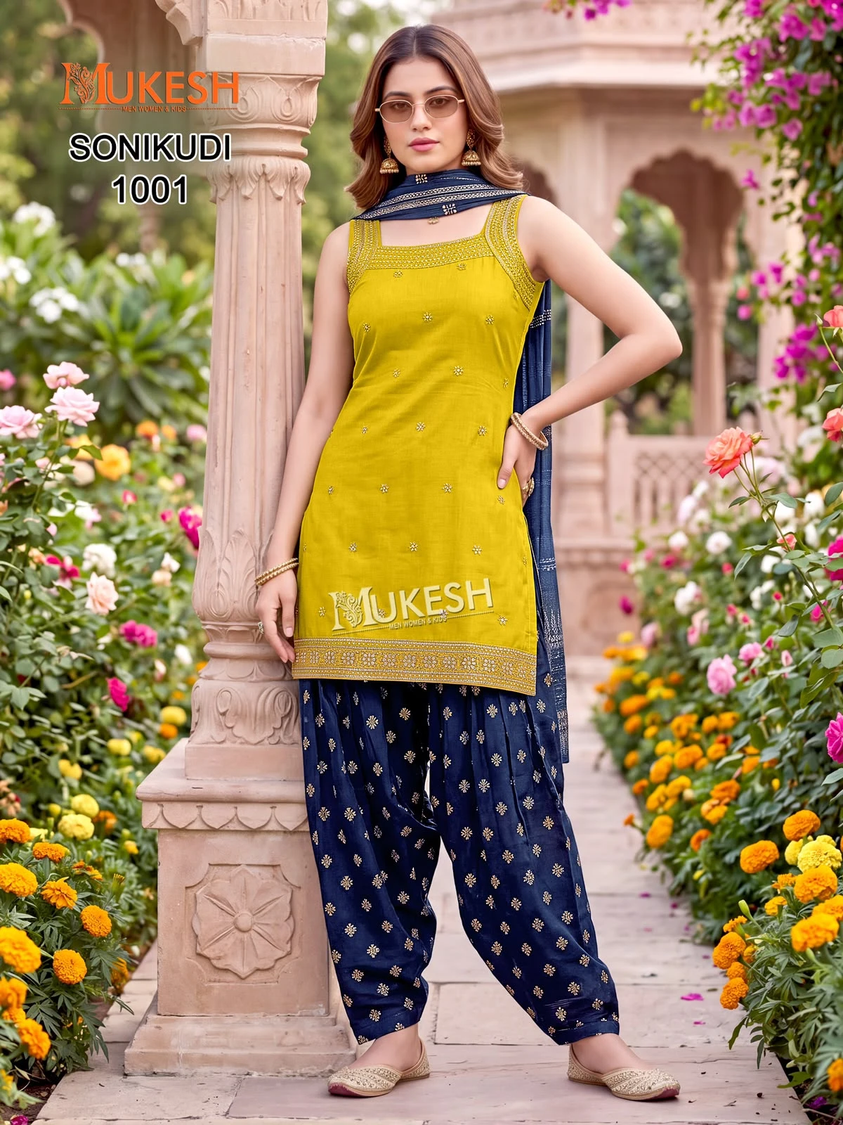 Sleeveless Designer Kurti Patiyala Set 3