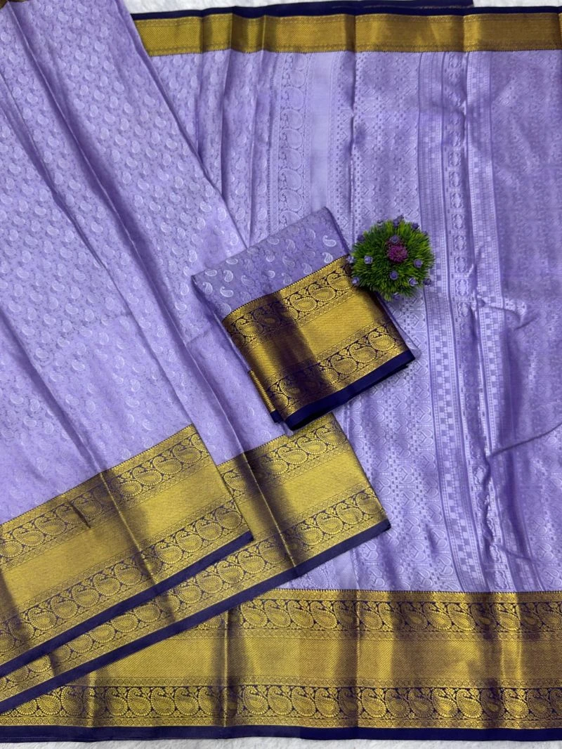 St D No 221 Jacquard Kanchi Pattu Semi Silk Saree Collection 13