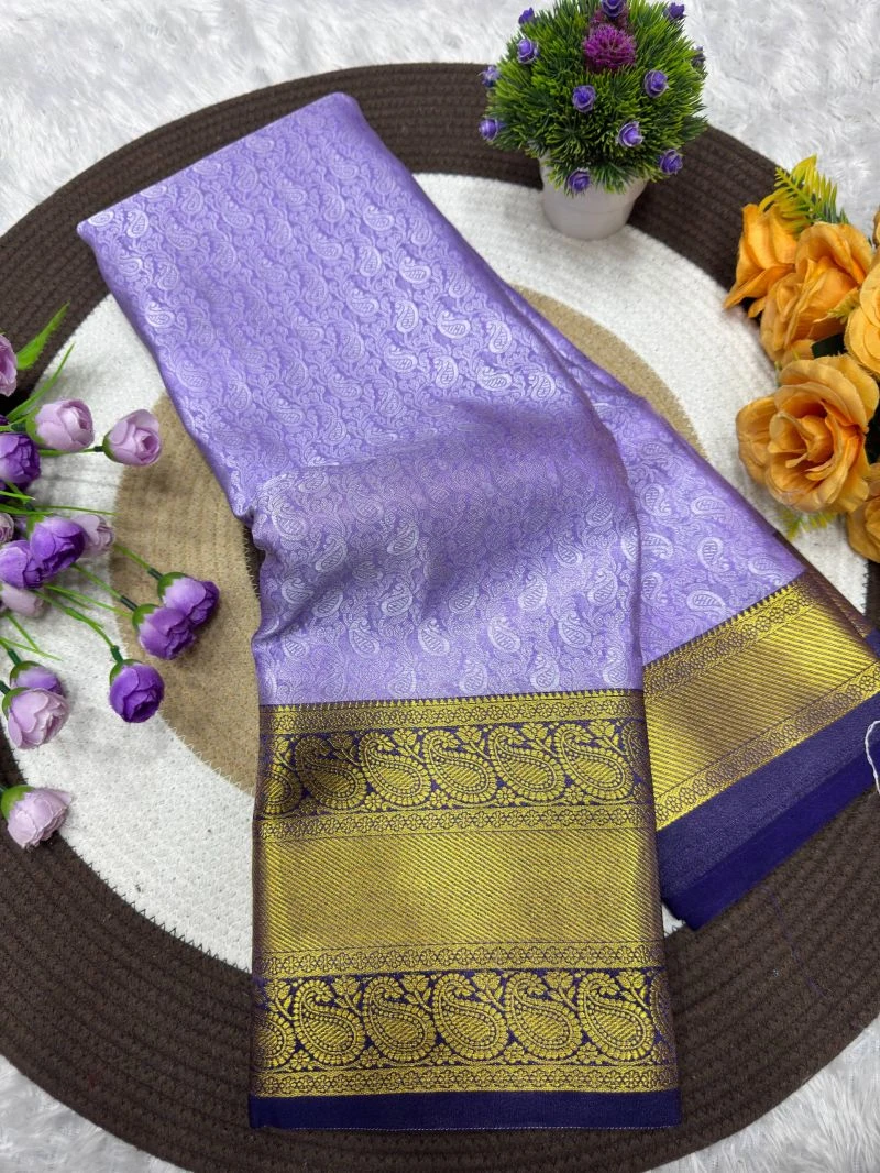 St D No 221 Jacquard Kanchi Pattu Semi Silk Saree Collection 14