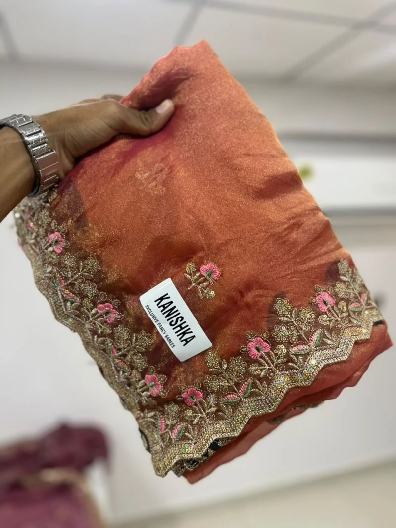 Sw Kanishka Vol 1 Nc Moss Embroidered Designer Saree Collection 8