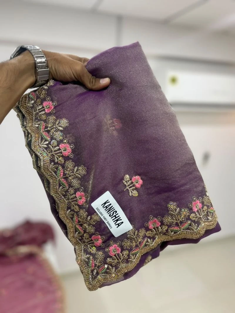 Sw Kanishka Vol 1 Nc Moss Embroidered Designer Saree Collection 9