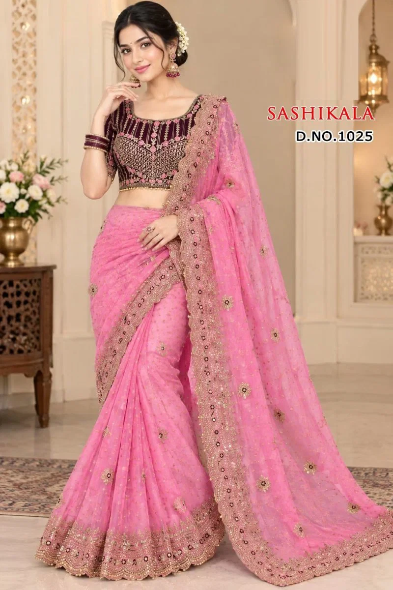 Sw Sashikala Vol 2 Moss Butti Embroidered Saree Collection