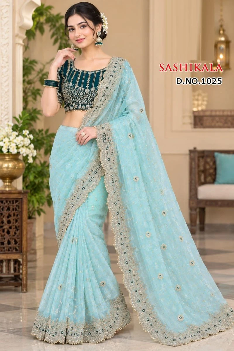 Sw Sashikala Vol 2 Moss Butti Embroidered Saree Collection 11