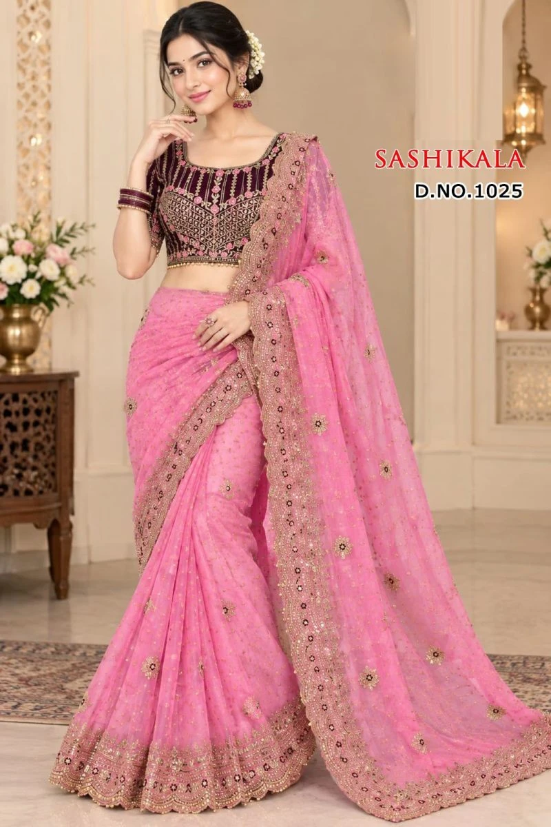 Sw Sashikala Vol 2 Moss Butti Embroidered Saree Collection 9